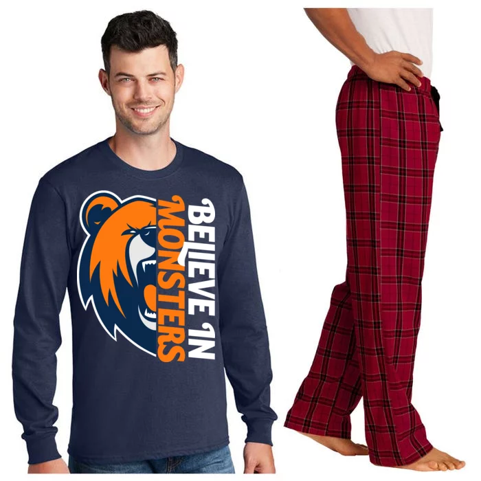 Believe In Monsters Chicago Football Long Sleeve Pajama Set