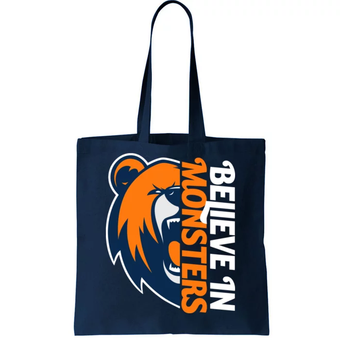 Believe In Monsters Chicago Football Tote Bag