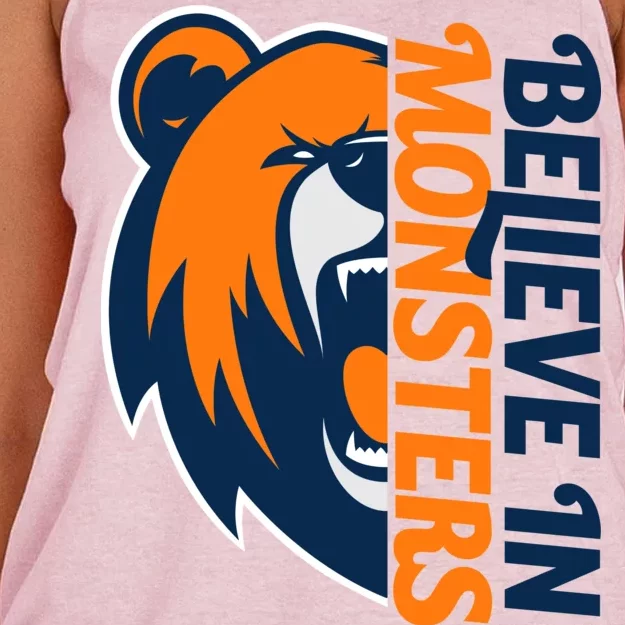 Believe In Monsters Chicago Football Women's Knotted Racerback Tank