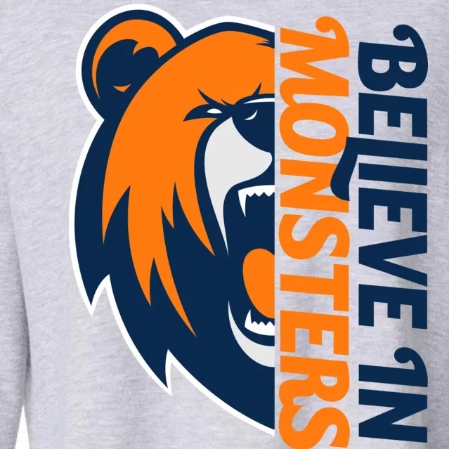 Believe In Monsters Chicago Football Cropped Pullover Crew