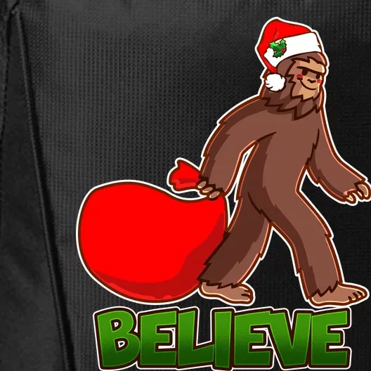 Believe In Santa Bigfoot City Backpack