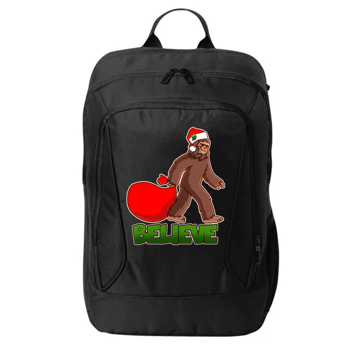 Believe In Santa Bigfoot City Backpack