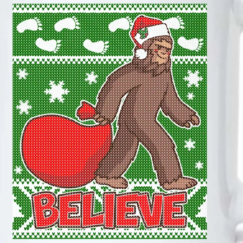 Believe In Santa Bigfoot Ugly Christmas Black Color Changing Mug