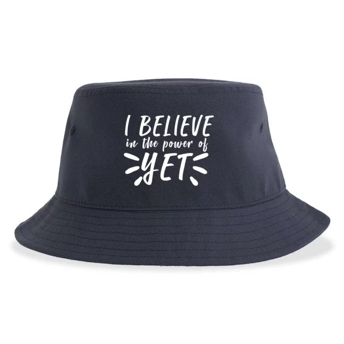 Believe In The Power Of Yet Growth Mindset Sustainable Bucket Hat