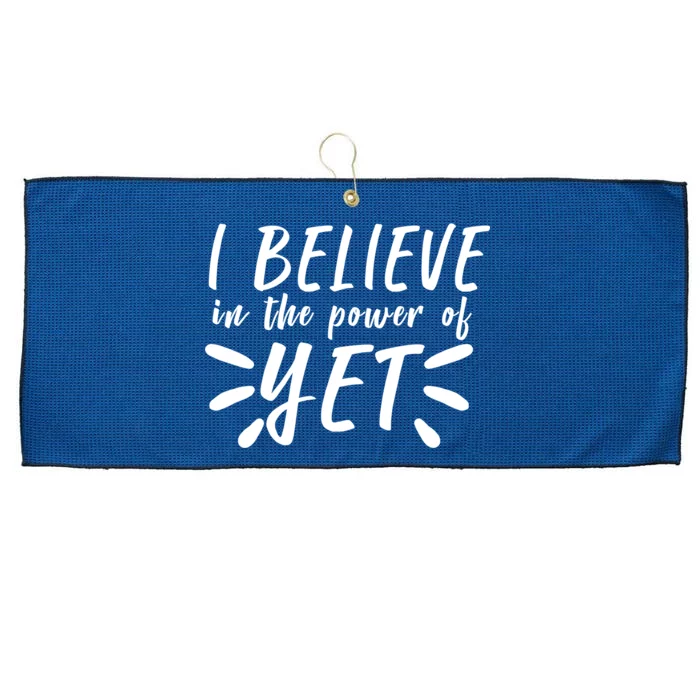 Believe In The Power Of Yet Growth Mindset Large Microfiber Waffle Golf Towel