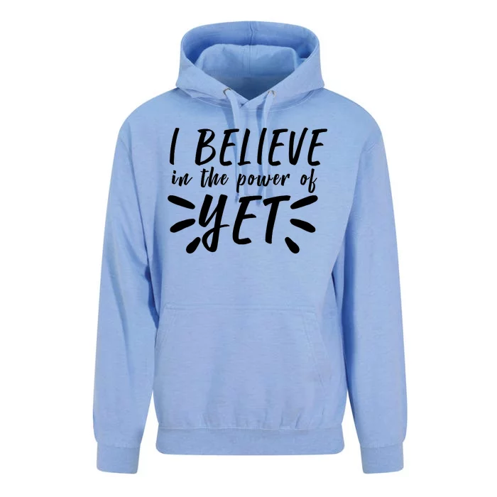 Believe In The Power Of Yet Growth Mindset Unisex Surf Hoodie