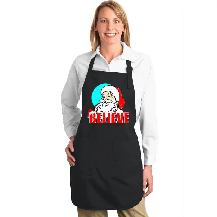 Believe Santa Full-Length Apron With Pocket