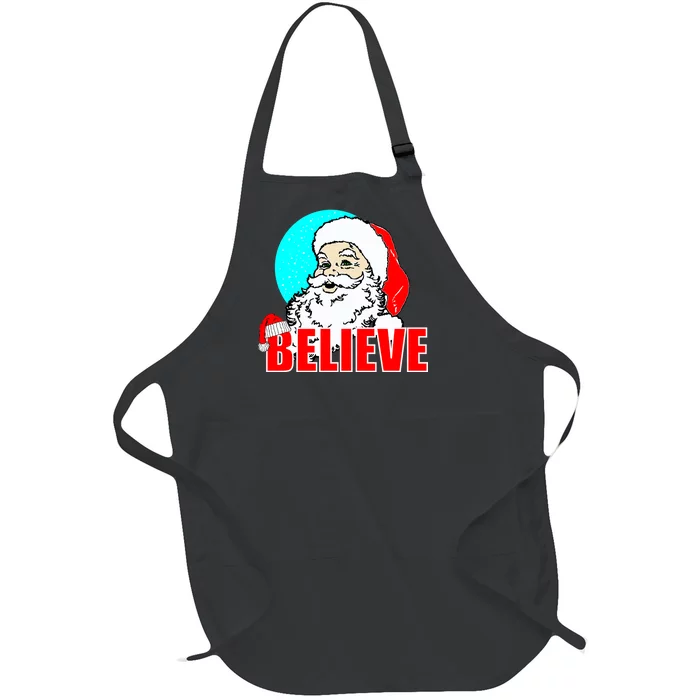 Believe Santa Full-Length Apron With Pocket