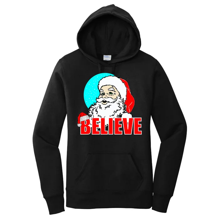 Believe Santa Women's Pullover Hoodie