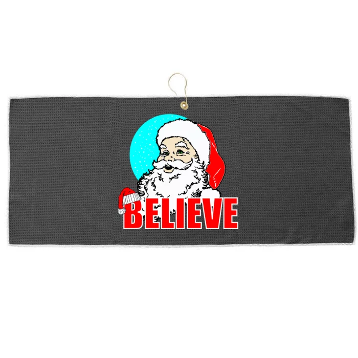 Believe Santa Large Microfiber Waffle Golf Towel