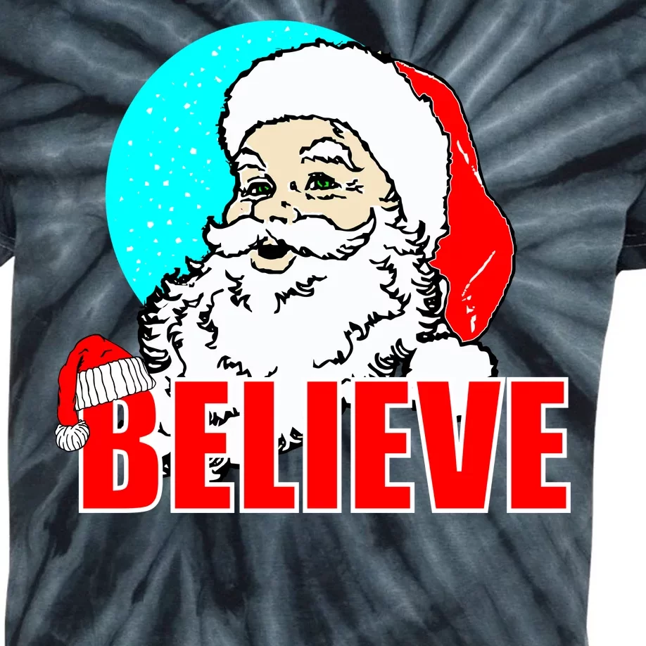 Believe Santa Kids Tie-Dye T-Shirt