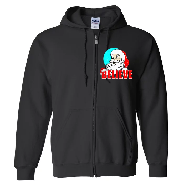 Believe Santa Full Zip Hoodie