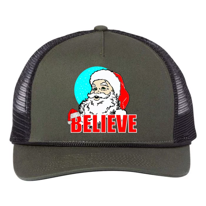 Believe Santa Retro Rope Trucker Hat Cap