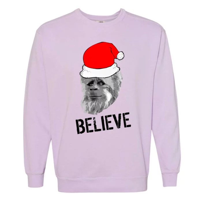 Believe Santa Sasquatch Garment-Dyed Sweatshirt