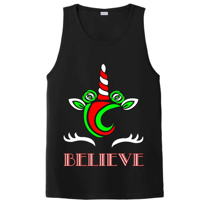 Believe Unicorn Christmas Performance Tank