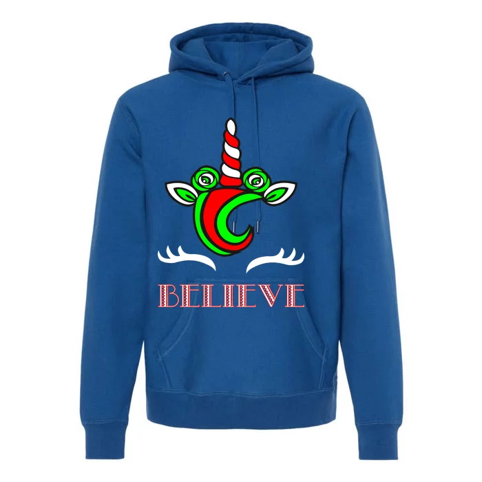 Believe Unicorn Christmas Premium Hoodie