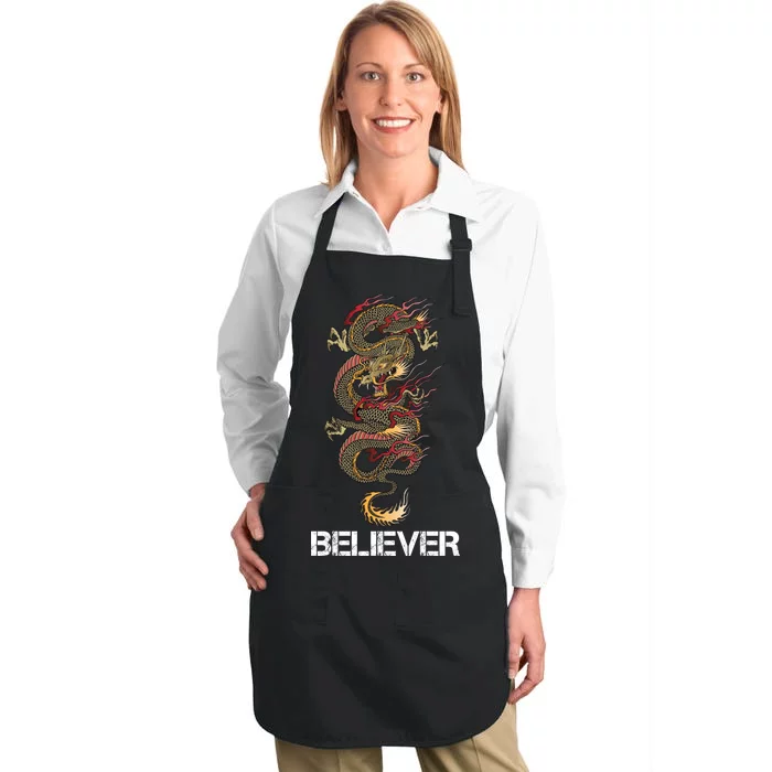 Believer Of Dragons Full-Length Apron With Pocket