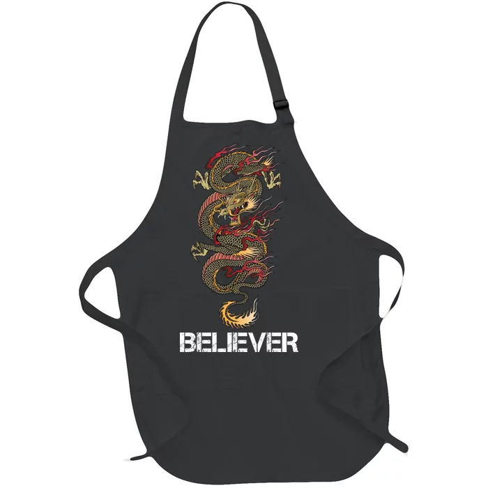 Believer Of Dragons Full-Length Apron With Pocket