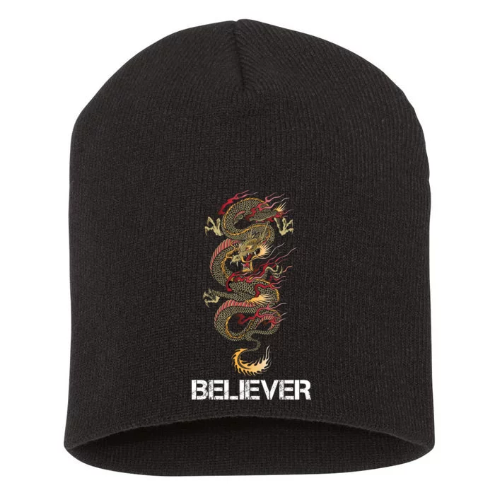 Believer Of Dragons Short Acrylic Beanie