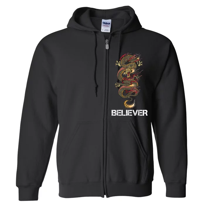 Believer Of Dragons Full Zip Hoodie