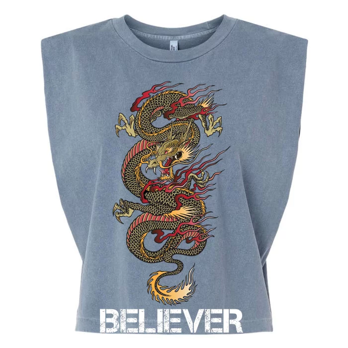 Believer Of Dragons Garment-Dyed Women's Muscle Tee