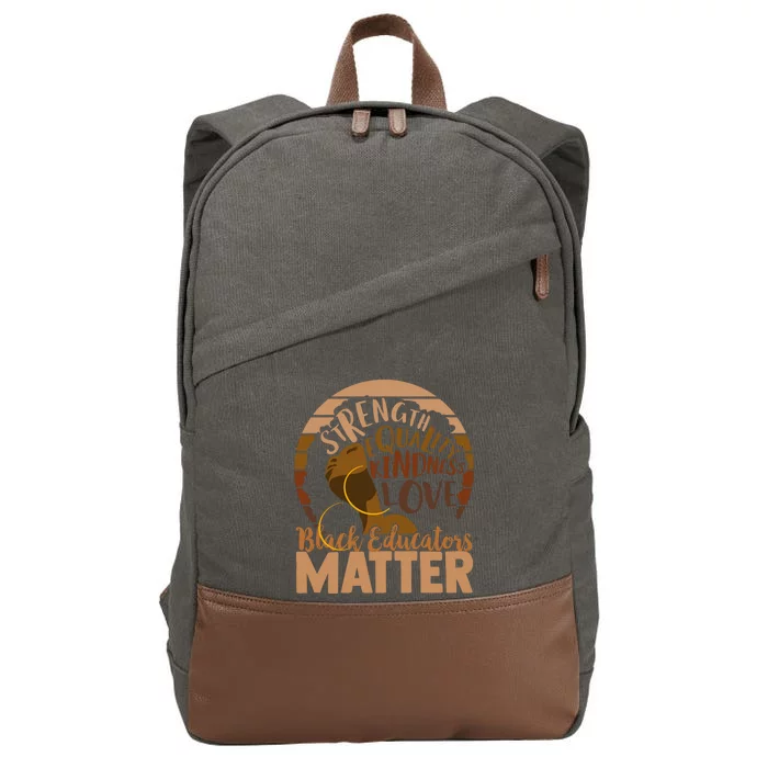 Black Educators Matter Gift Cotton Canvas Backpack