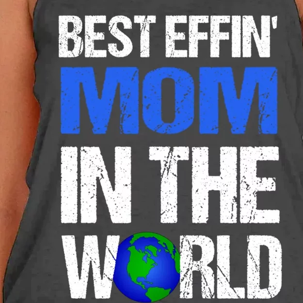 Best Effin Mom In The World Gift Women's Knotted Racerback Tank