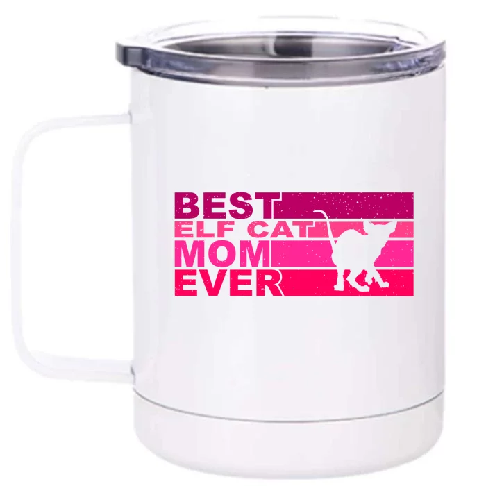 Best Elfgiftcat Mom Ever Gift Front & Back 12oz Stainless Steel Tumbler Cup