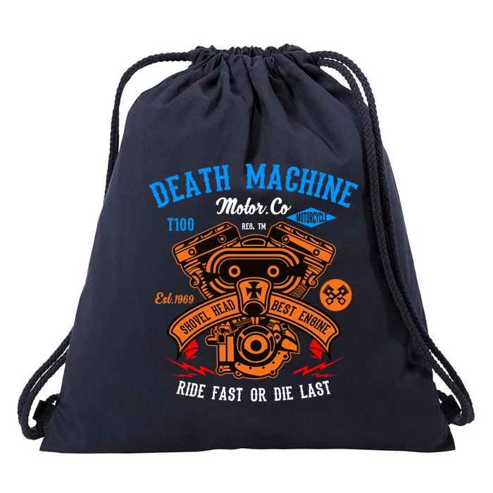 Bike Engine Mechanics Gift Drawstring Bag