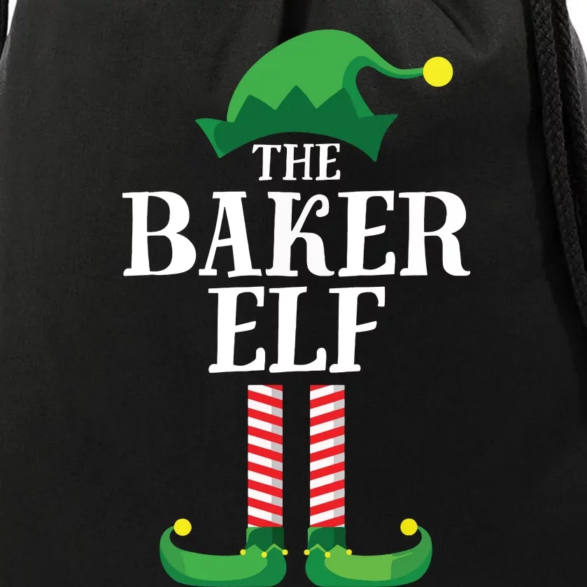 Baker Elf Matching Family Group Christmas Party Drawstring Bag