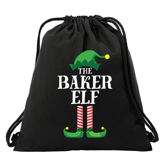 Baker Elf Matching Family Group Christmas Party Drawstring Bag