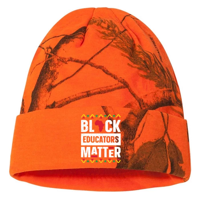 Black Educators Matter Teacher Black History Month Kati - 12in Camo Beanie