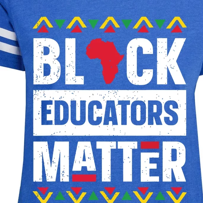 Black Educators Matter Teacher Black History Month Enza Ladies Jersey Football T-Shirt