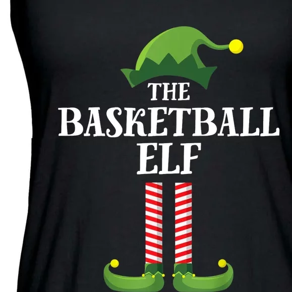 Basketball Elf Matching Family Group Christmas Party Ladies Essential Flowy Tank