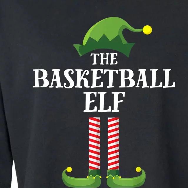 Basketball Elf Matching Family Group Christmas Party Cropped Pullover Crew