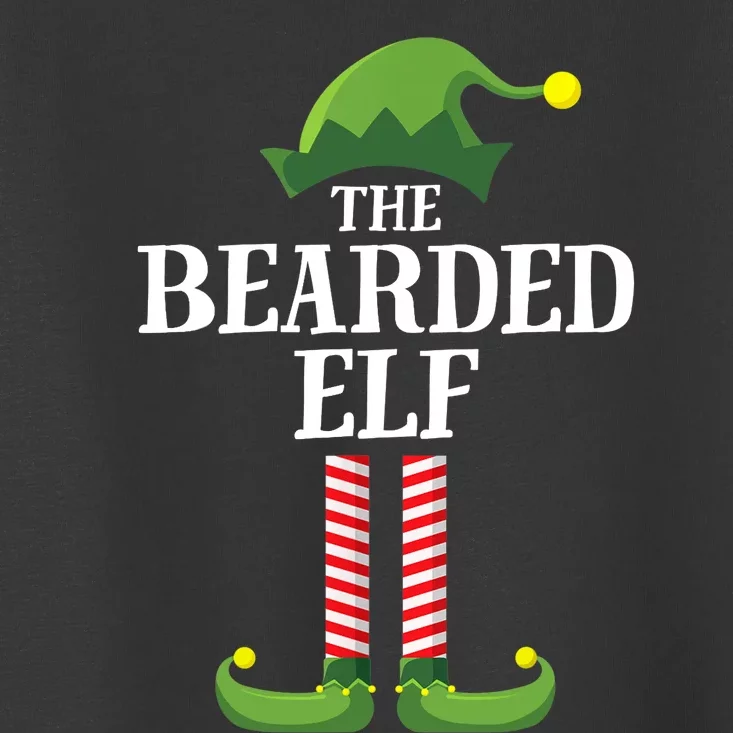 Bearded Elf Matching Family Group Christmas Party Elf Toddler T-Shirt