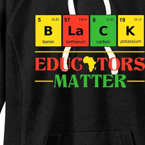 Black Educators Matter Black Month History Juneteenth Gift Women's Fleece Hoodie