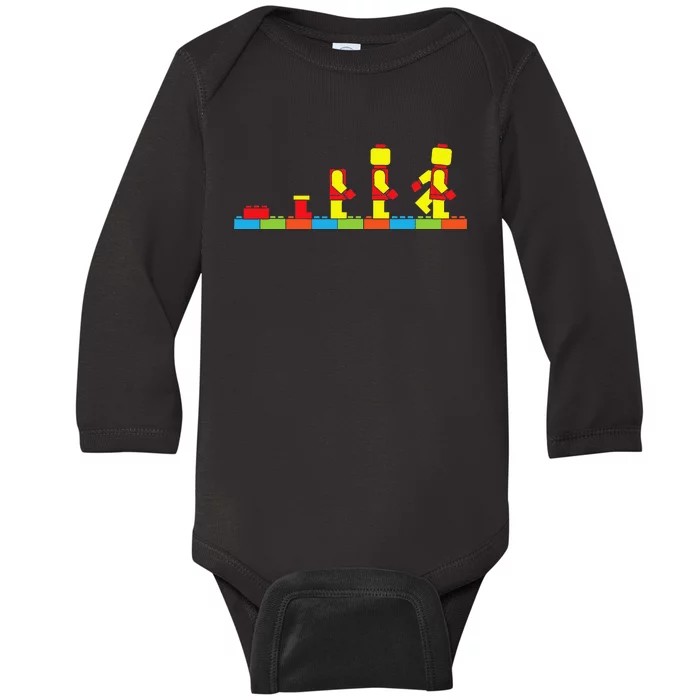 Bricks Evolution Master Builder Building Blocks (1) Baby Long Sleeve Bodysuit