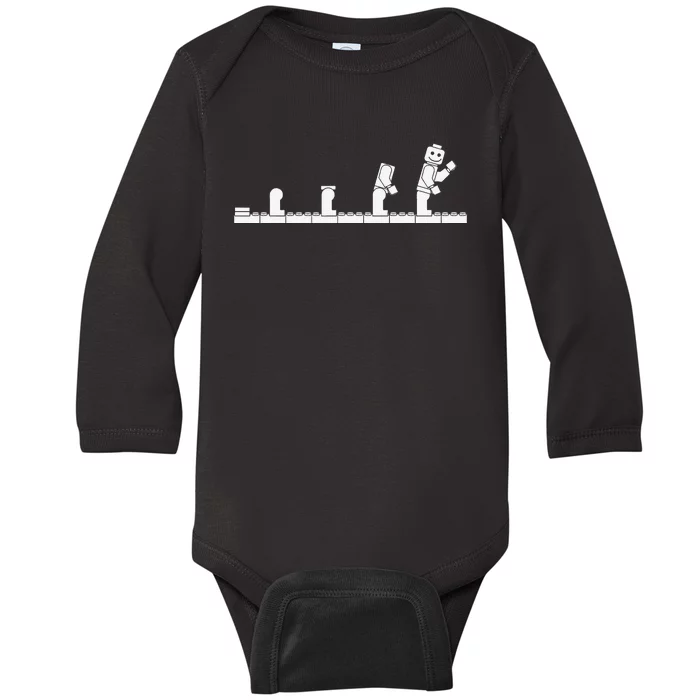 Bricks Evolution Master Builder Building Blocks Baby Long Sleeve Bodysuit