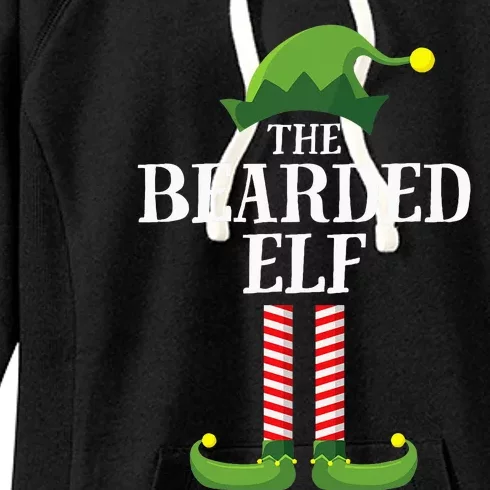 Bearded Elf Matching Family Group Christmas Party Elf Women's Fleece Hoodie