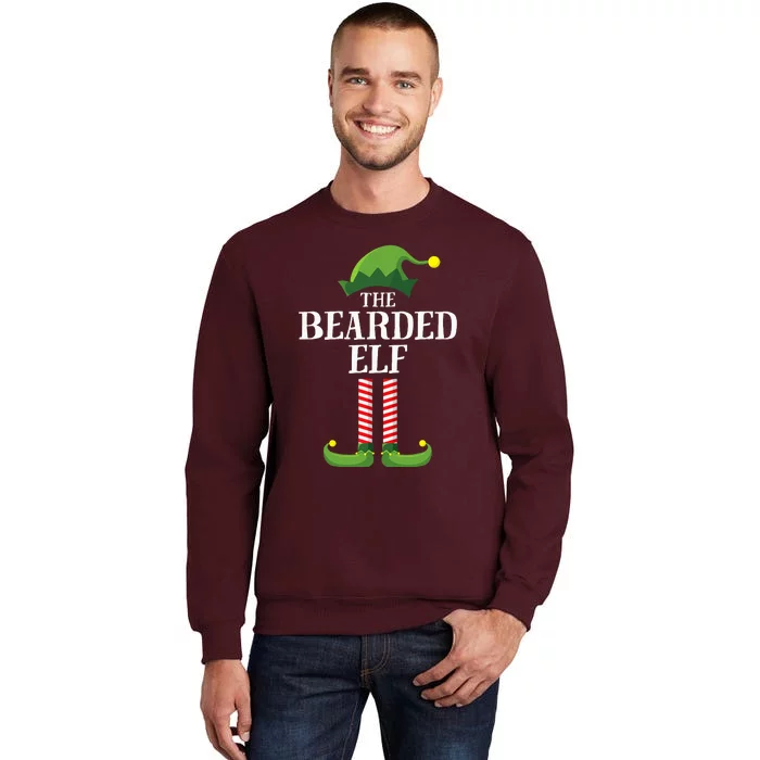 Bearded Elf Matching Family Group Christmas Party Elf Tall Sweatshirt