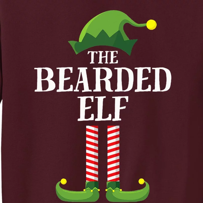 Bearded Elf Matching Family Group Christmas Party Elf Tall Sweatshirt