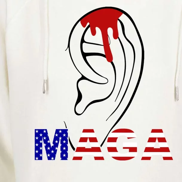 Bleeding Ears Maga Usa Pro Trump Womens Funnel Neck Pullover Hood