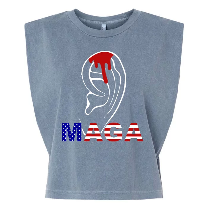 Bleeding Ears Maga Usa Pro Trump Garment-Dyed Women's Muscle Tee