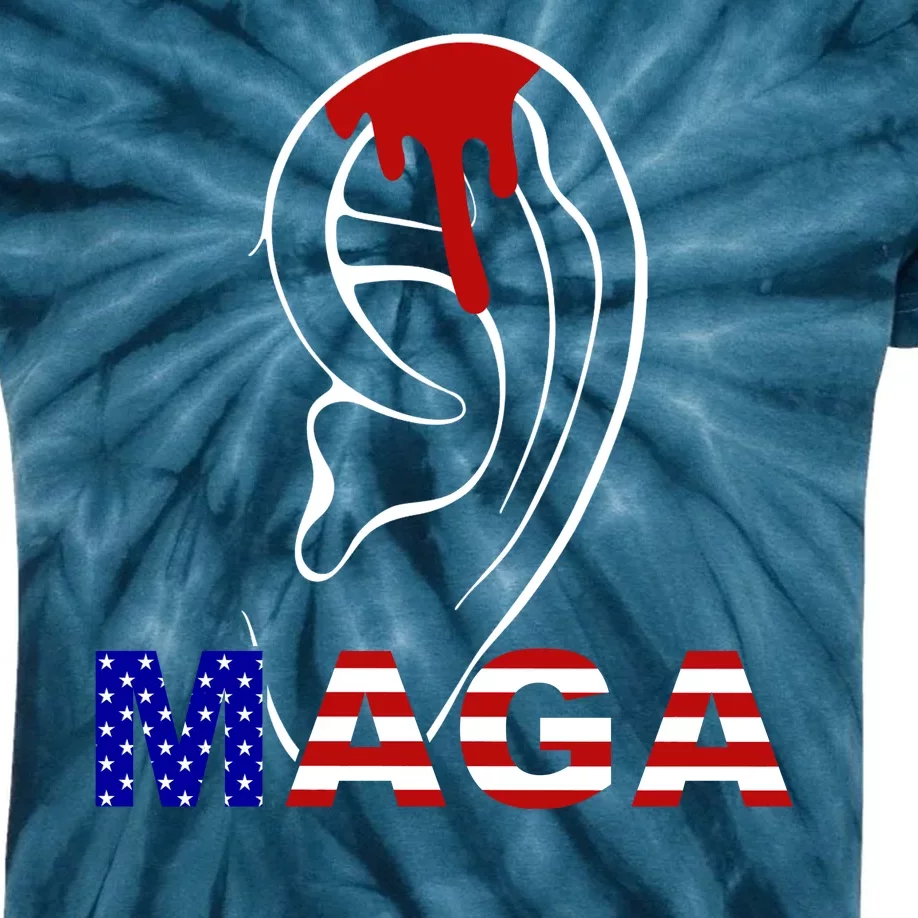 Bleeding Ears Maga Usa Pro Trump Kids Tie-Dye T-Shirt