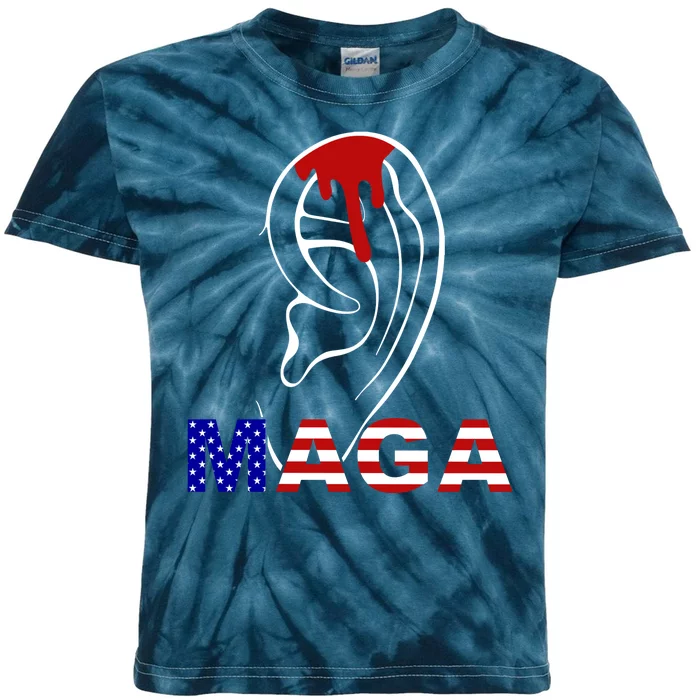 Bleeding Ears Maga Usa Pro Trump Kids Tie-Dye T-Shirt