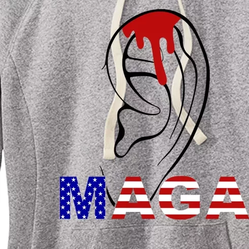 Bleeding Ears Maga Usa Pro Trump Women's Fleece Hoodie