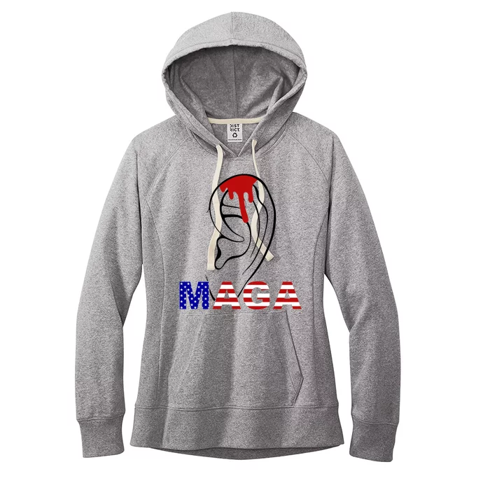 Bleeding Ears Maga Usa Pro Trump Women's Fleece Hoodie