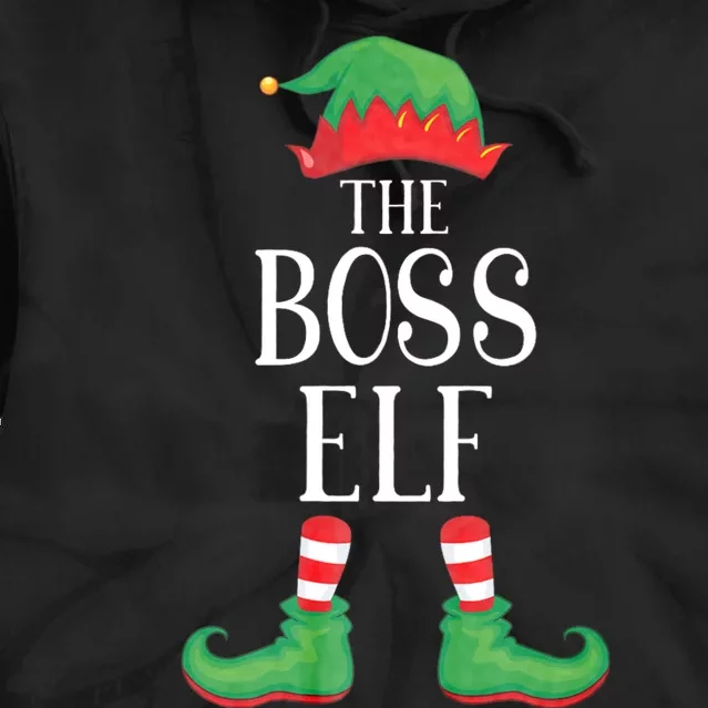 Boss Elf Matching Group Xmas Funny Family Christmas Tie Dye Hoodie