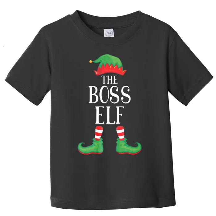 Boss Elf Matching Group Xmas Funny Family Christmas Toddler T-Shirt